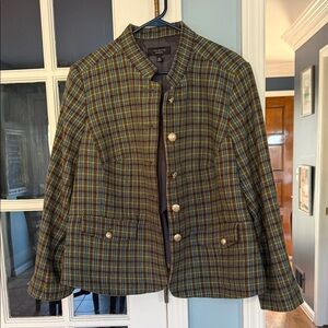 Talbots Multicolor Plaid Blazer